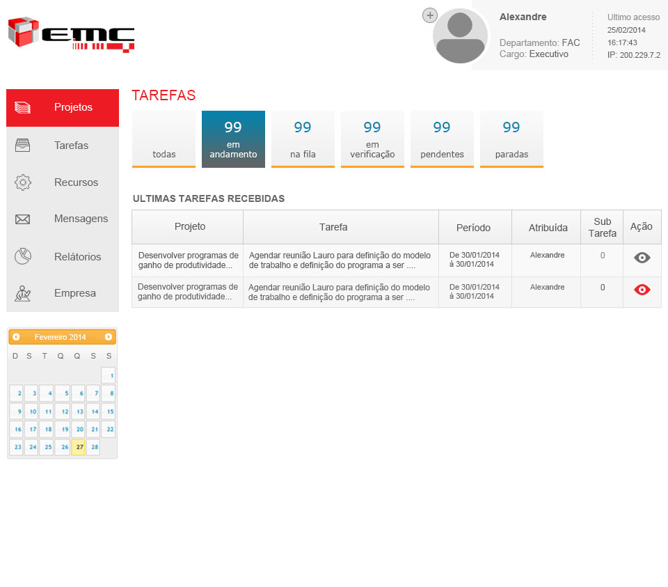 Sistema EMC Gestão