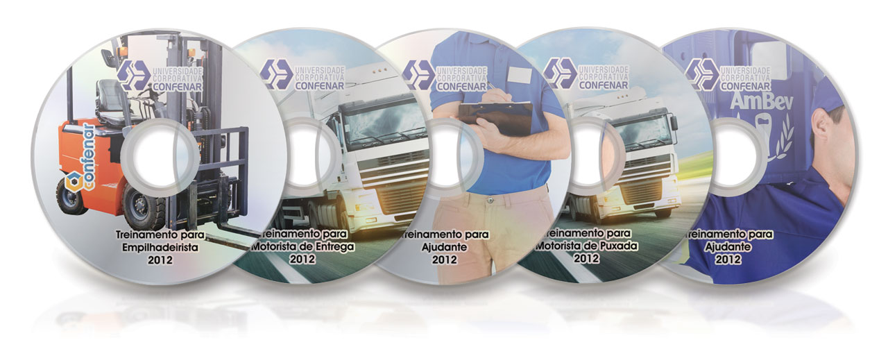 Rótulos DVDS Treinamentos Universidade Corporativa Confenar