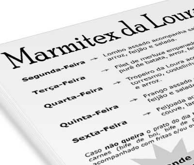 Panfleto Marmitex da Loura